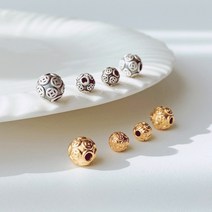 [DB3-030] 실버 부자재 엽전 볼 염주 팔찌 만들기 DIY 재료 silver 925, 골드, 8mm