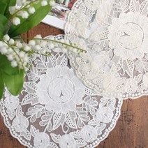 블룸 레이스 매트 도일리(2color), 없음, 베이지