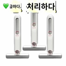 물걸레청소기 다기능 폴딩몹 물걸레밀대 미니매직 청소기 미니 대걸레 스펀지, 면머리3개