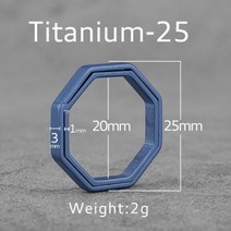 티타늄 명품 자동차 제작 키링 키홀더 백참 진짜 순수한 열쇠 고리 초경량 버클, 티 블루 m-25