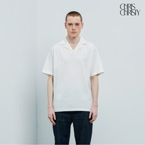 [크리스크리스티] 로고자수 오픈카라 카라티셔츠_WHITE / KKMASW