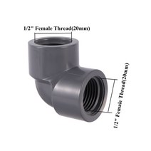 1pc 1/2 "암 PVC 암나사 커넥터 PVC 파이프 스트레이트 엘보 티 커넥터 PVC 파이프 피팅 물 파이프 3, 02 Bend through_01 1/2