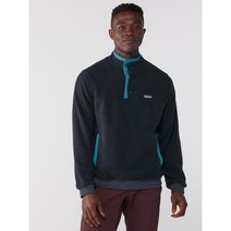 파타고니아 시어링 후리스 양털 풀오버 블랙 스웨터 헨리 플리스 스냅 니트 Patagonia Shearling Button Fleece