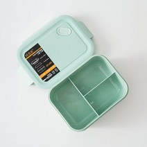 발열도시락 발열 용기 도시락 가정용 용기 혼밥 분할 밀폐 대나무 섬유 도시락 휴대용 보관 상자 대용량, 03 Three grid green