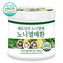 푸른들판 베트남 건 노니환 haccp 인증 베트남산 건조 말린 노니 열매 환 열대 과일 제품 건조 식품 추천 noni, 200g, 1통
