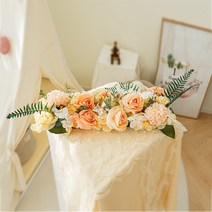 모두샵 대형 테이블 조화 센터피스 50cm 돌상 백일상 생신상, 로즈핑크