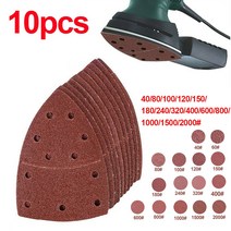 연마공구 절삭공구 10Pcs 마우스 세부 샌더 샌드페이퍼 샌딩 종이 후크 루프 멀티 대 한 모듬 보쉬 PSM 160, 09 400