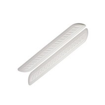 문콕 범퍼 가드 자동차 전면 및 후면 섬유 스트라이프 스트립 보호 스크래치 차체 방지 고무 스트립, White 2PCS