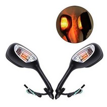 오토바이휴대폰거치대 오토바이 백미러 LED 턴 시그널 스즈키 GSXR 600 750 K6, 01 Black, 01 Black