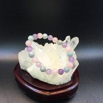 천연 원석 애정운 멀티팔찌 로즈쿼츠 라벤더자수정 아쿠아마린 8mm