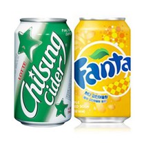 칠성사이다 355mlx12캔+환타 오렌지 355mlx12캔 1세트 안심포장 뚱캔 파인애플 포도, 칠성사이다 12캔+환타 파인 12캔 2세트