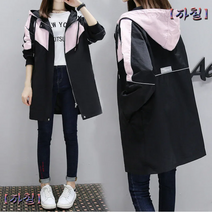 여성자켓 롱후드자켓 긴팔아우터점퍼 예쁜자켓 야구점퍼 캐주얼자켓 루즈핏빅사이즈P03 사파리