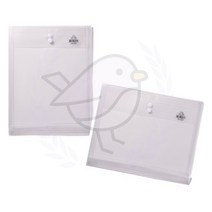새임 단추형 서류봉투 투명 10P 2종 종이화일 반투명종이봉투 화일철, 세로형 10개입 (319407)
