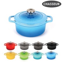 [차세르] 프리미엄 무쇠주물 양수냄비 18cm 색상 선택가능, 03_보라보라, 상세 설명 참조
