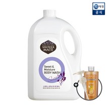 [애경] 샤워메이트 스위트 앤 모이스처 바디워시 4000ml + 펌프+트리트먼트 180ml, 상세 설명 참조, 상품명:샤워메이트 바디워시 4000ml, 상세 설명 참조