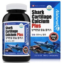 상어연골 칼슘 상어연골추출물 청소년칼슘 관절건강 상어뼈 뼈건강 관절에좋은영양제 890mg 300캡슐
