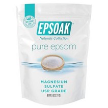 엡소크 퓨어 앱섬 솔트 마그네슘 설피트 2.27kg 1팩 Epsoak Magnesium Sulfate USP Grade Pure Epsom Salt, 1개