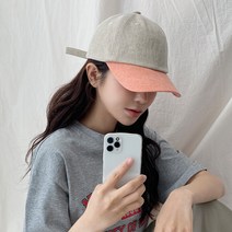 여름 투톤 피그먼트 볼캡 여름 남자 여자 커플 야구 캡모자 물놀이 워터파크 코디