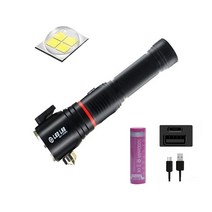 [LEDLAB] 세트 MULTI-6F 랜턴 LED XHP50 직접 충전 줌 서치 라이트 차량 비상 후레쉬 자석기능 18650 21700 충전지 AAA건전지 호환 등산 캠핑 손전등, 세트 MULTI-6F랜턴(21700충전지 포함)