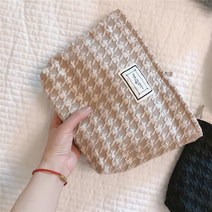 새 스타일 간단한 메이크업 가방 뷰티 가방 대용량 컬러 흑백 기질 메이크업 저장 가방 워시 가방