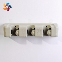 오피스 청소도구 3구 벽거치 건조걸이 부착고리 벽부착 마대걸이행거 부착