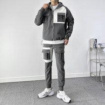 융기모 뉴언발 남자 남성 겨울 기모 후드 집업 조거 팬츠 스판 트레이닝 세트 셋업 4컬러