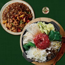 매콤 안동 찜닭+소고기 모듬버섯 샤브샤브 총 4인분 초복 중복 말복
