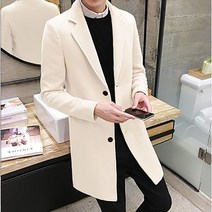 남성 면복 슬림핏 하프 도톰한 모직 코트 뉴타임즈 C13 Z271B476
