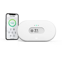 Airthings 2960 View Plus - 스마트 라돈 및 대기질 모니터(미세먼지 라돈 CO2 VOC 습도 온도 -31021, 공기청정기와 번들