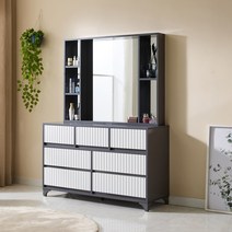 가구에 반하다 리센트 1200 와이드 화장대(A026) 서랍장+수납거울, 리센트 1200 와이드 화장대, 그레이화이트