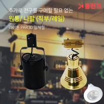 세트할인상품 원통 나팔 직부 레일 등기구 PAR30 카페 조명 인테리어 주방등, 나팔 레일형 핑크/라이톤 집중/전구