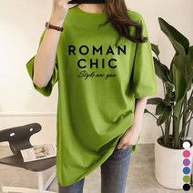 [오늘발송] 스타일아유 여성 ROMAN CHIC 오버핏 반팔 티셔츠 노마진 정품원단 자체생산[AYG6TS352A]