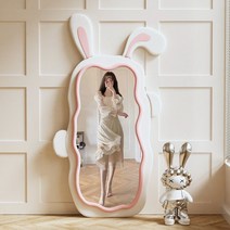 2023토끼 전신거울 대형 아이방 워터룸, 75x130cm, 보라색 토끼