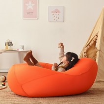물방울 북유럽 빈백 1인용 쇼파 쿠션 무지 콩주머니 마약 애착 의자, 오렌지-95x90cm