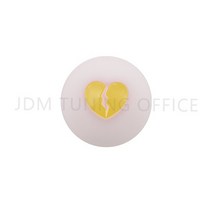 견인볼 견인장치 고리 JDM 오목 깨진 심장 볼 스틱 기어 시프트 노브 레버 자동차 레이싱 라운드 시터 액, 화이트 옐로우, 10 White-yellow