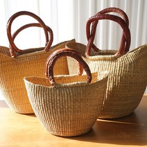 볼가바구니 쇼핑 바구니 시장바구니 피크닉바구니 아프리카바구니 휴대용바구니 예쁜바구니 외출용바구니, 라지, 1개