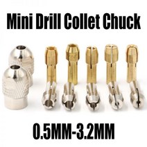 드릴연마기 스텝 샤프너 전동 0.5-3.2mm 미니 드릴 황동 콜렛 척 및 M7 M8 너트 마이크로 드릴 코어 Dremel 로타리 공구 전기 그라인더 액세서리, M7 x 4.8mm Tail Set