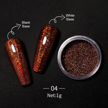 반사 어두운 플래시 Holographics 네일 파우더 반짝이 Glitters 아트 먼지 장식 크롬 안료 DIY 액세서리, 한개옵션1, 13 11