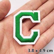 데님 셀프수선테이프 와펜 DIY패션 자수 패치 의류 철 패치 diy 옷 t-셔츠 스티커 아플리케 그린 26 글자 a-z 숫자 0-9