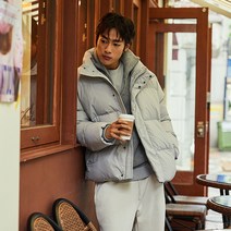 [지오다노] 072925 남성 목넥 덕파이버 푸파 패딩 (무광) 01072925