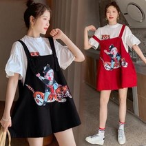 셀프만삭원피스 만삭촬영소품 드레스 임부복 여름 치마 순면 여름옷 반팔 상의 임산부 무릎 길이 스커트 루스 원피