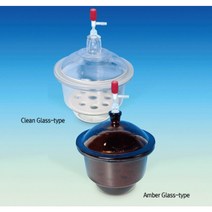 고진공 유리 데시게이터 세트 Glass High Vacuum Desiccators, 갈색 고진공 데시게이터, Φ150