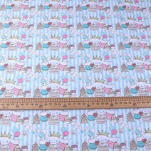 천원단 원단천 너비 145cm Sanrio Cinnamoroll 일본 폴리 에스터 코튼 원단 바느질 의류 패치 워크 퀼트 DI, 01 1_01 0.5yard (45X140cm)