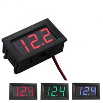디지털 전압계 DC 4.5V 30V 전압 패널 미터 6V 12V Electromobile 바이크 오토바이 자동차 빨간색/파란색/녹색, [02] blue