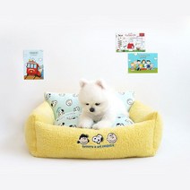 따뜻한원단 스누피로고 강아지 빈백 반려동물침대쿠션 강아지방석침대 냥생방석쿠션