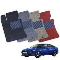 아반떼 전차종 확장형 코일매트 카매트 풀세트 CK, 블랙 테두리마감, 아반떼HD(06년4월-10년8월), 현대