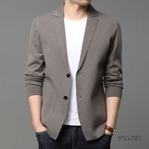 FULIBS남성 니트 울 카디건 가을 캐주얼 코트