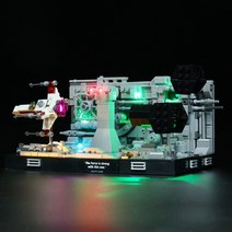 레고 BBL 스타워즈 데스스타 참호 돌파 디오라마 75329 LED 조명 램프 세트 DIY 디스플레이, 기본형+센서스위치