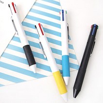 아트박스/투영 심플 그립 4색 볼펜, 1개, 블루, 블루