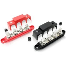 덮개가 있는 4포스트 배전 블록 버스 바 쌍 - 미국산 - 250A 정격 - 선박용 버스 바 자동차 및 태양열 배선 - 배터리 단자 배전 블록 - (2개 세트)(516), 38”